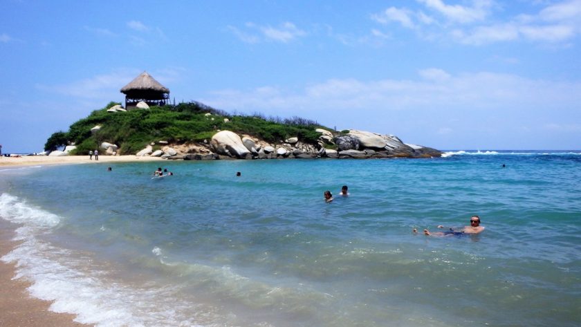 Enjoying a refreshing swim along the shores of El Cabo