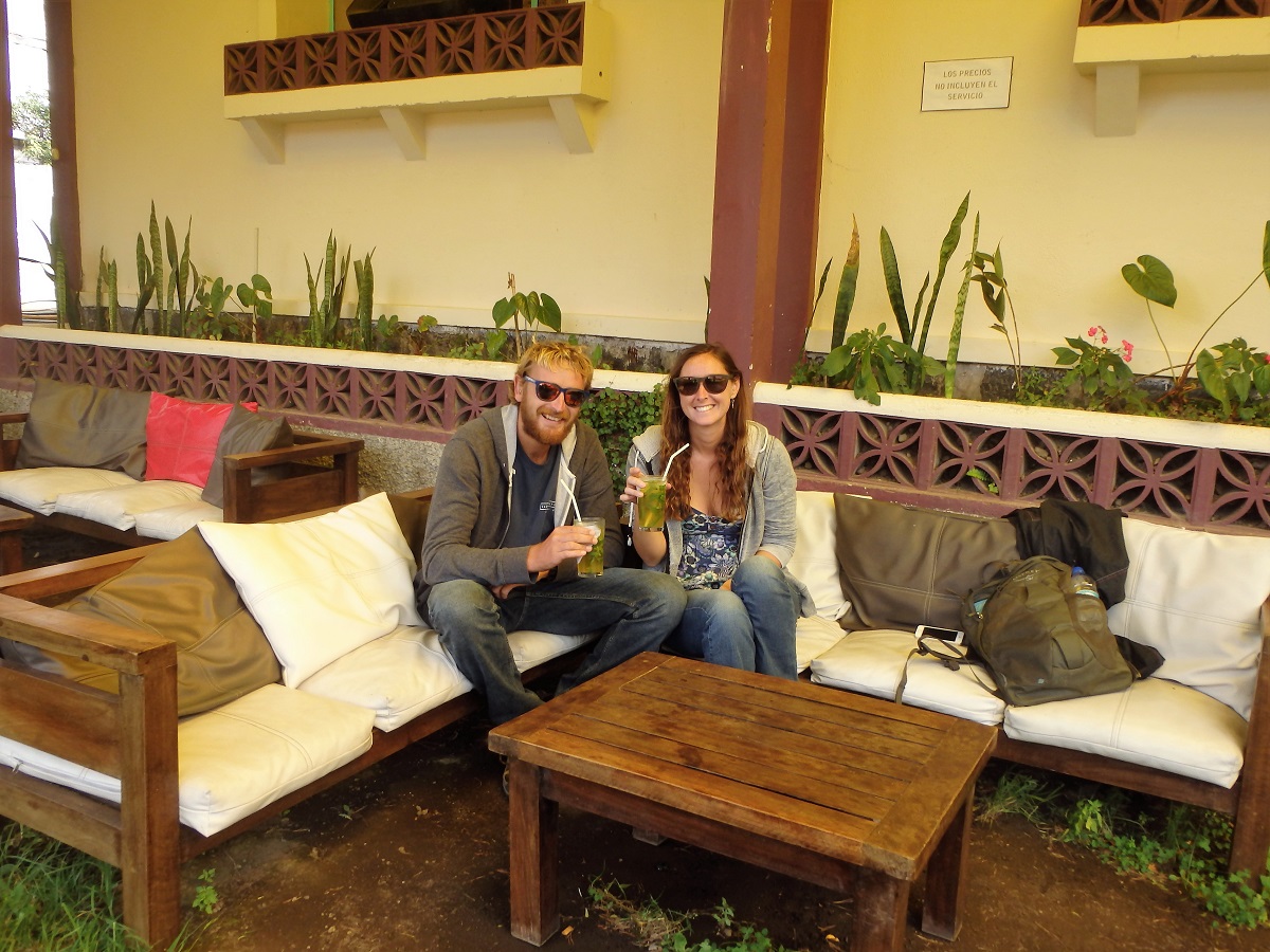 Rhys and I each with a mojito
